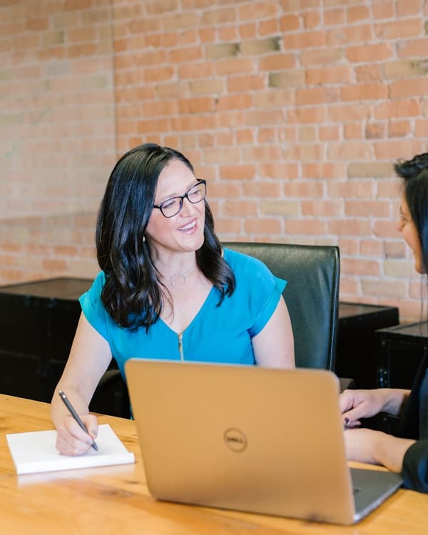 Professional using accounting software